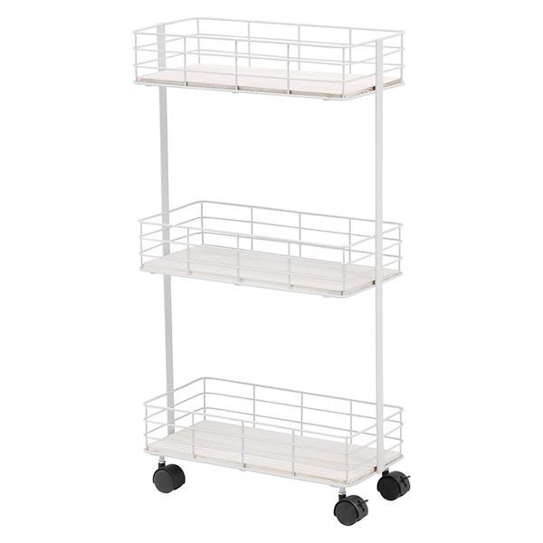 ラック (約)幅40.5×奥行20×高さ77cm KR-3855WH 萩原 爆買