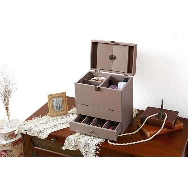 コスメボックス (約)幅27×奥行18×高さ35cm MUD-6740GY 萩原 爆買 : DIY