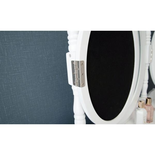 ドレッサー ドレッサー：(約)幅90×奥行40×高さ75/144cm、スツール：(約)幅36.5×奥行28.5×高さ45cm MD-6563WH 萩原 爆買_15
