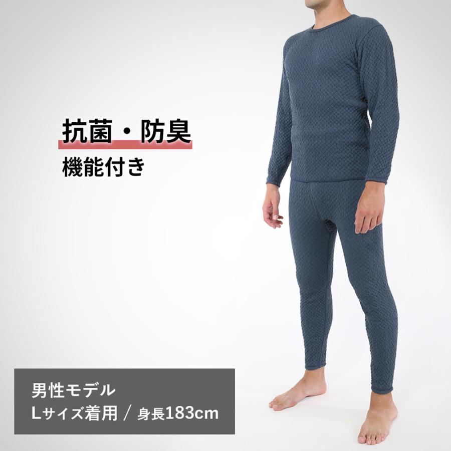 ひだまり 紳士用肌着 ズボン下 M ネイビー チョモランマ 日本製 QMS951