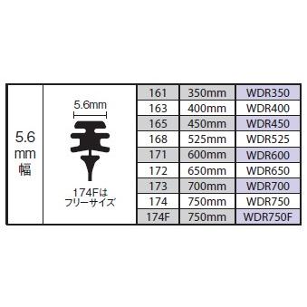 スーパーグラファイト 替ゴム 650mm 呼番172 WDR650 ＰＩＡＡ ピア [ワイパー 替えゴム 天然ゴム ワイパーブレード グラファイトコーティングゴム]｜hc7｜02