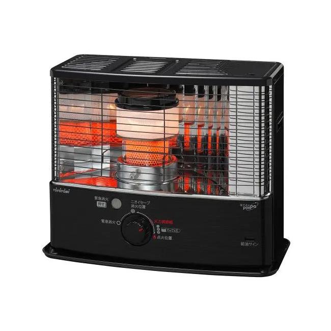 石油ストーブ (反射型) 木造10畳・コンクリ13畳 ブラック 日本製 HRC-W3624-B [暖房器具 灯油 簡単点火 トヨトミ] TOYOTOMI（トヨトミ） 石油ストーブ (反射型) 木造10畳・コンクリ13畳