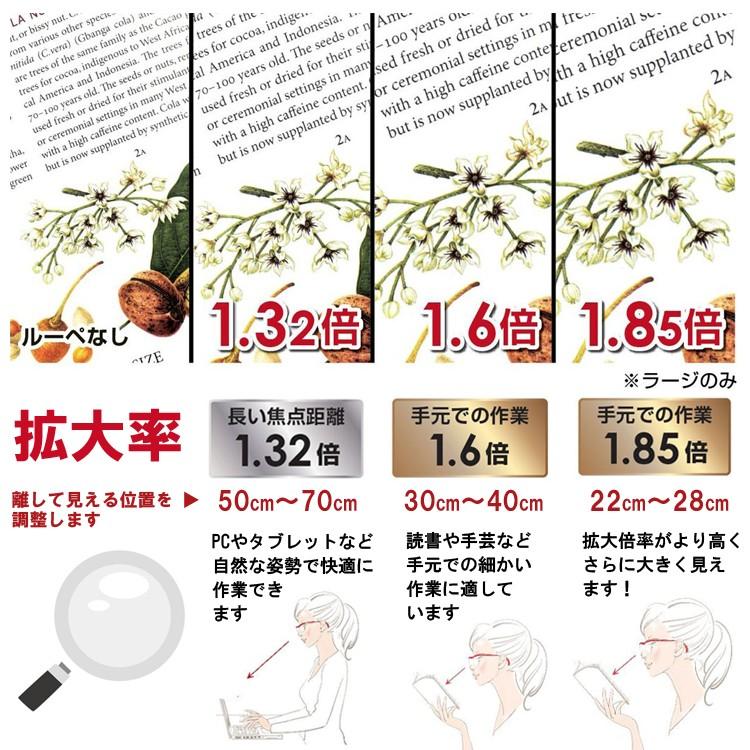 Hazuki（ハズキルーペ） ラージ クリアレンズ 1.6倍 赤 神田通信工業
