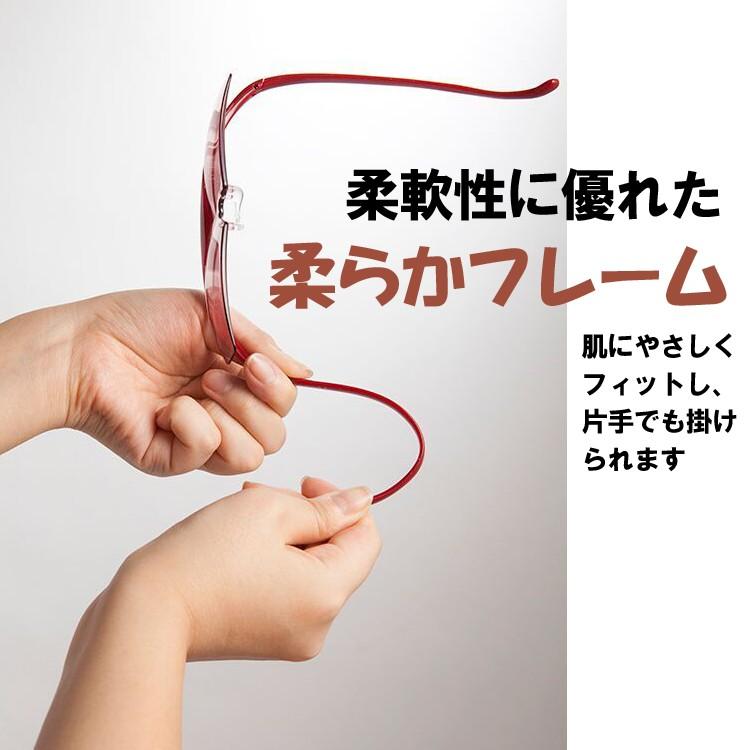 Hazuki（ハズキルーペ） ラージ クリアレンズ 1.6倍 紫 神田通信工業