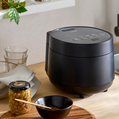 IRIS OHYAMA ジャー炊飯器 3合 ナチュラルブラック RC-MGA30-BH