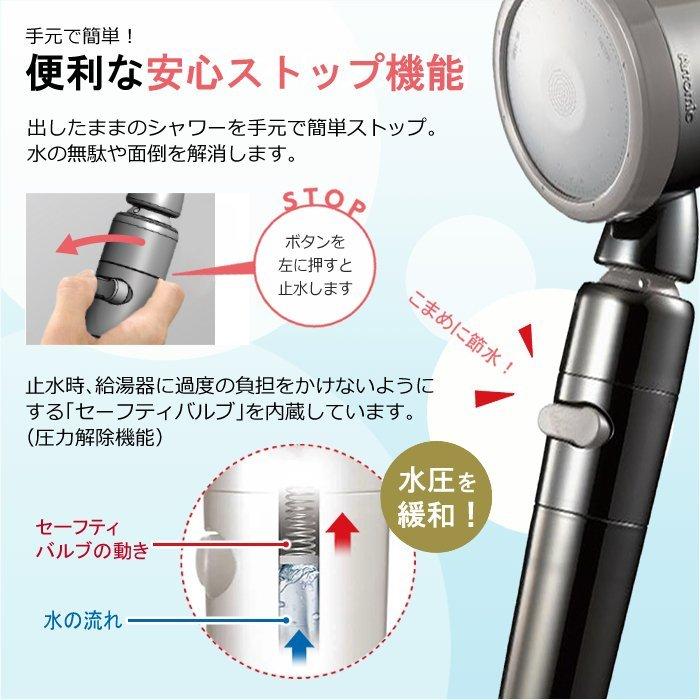 ショップを選択する 節水シャワーヘッド ナノバブル プレミアム 3D-XN1A-SL（マイクロバブル 手元ストップ 増圧 取付け簡単）