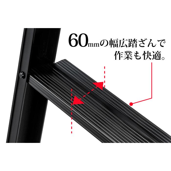 長谷川工業 （法人様限定）はしご兼用脚立 ブラックレーベル RHB-12 