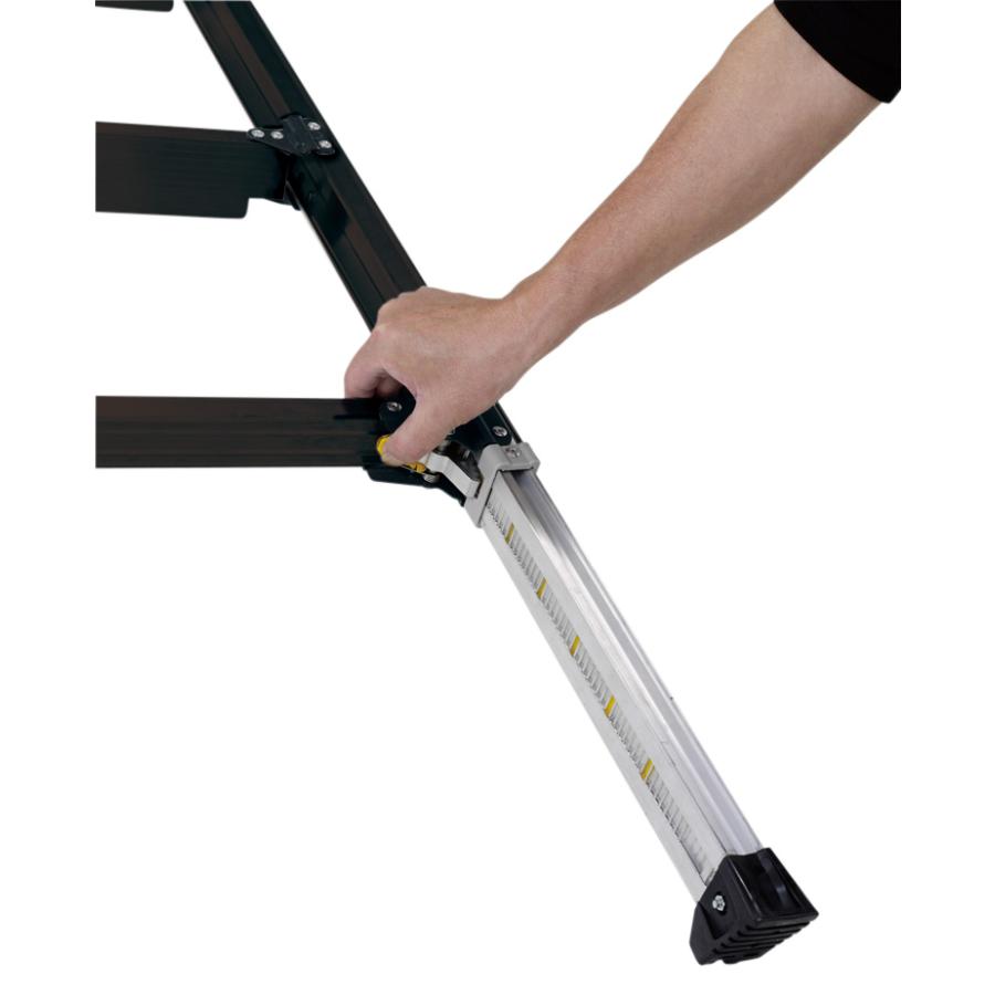 ALINCO アルインコ 脚立 4段 PRW-120BK はしご兼用脚立 伸縮脚付