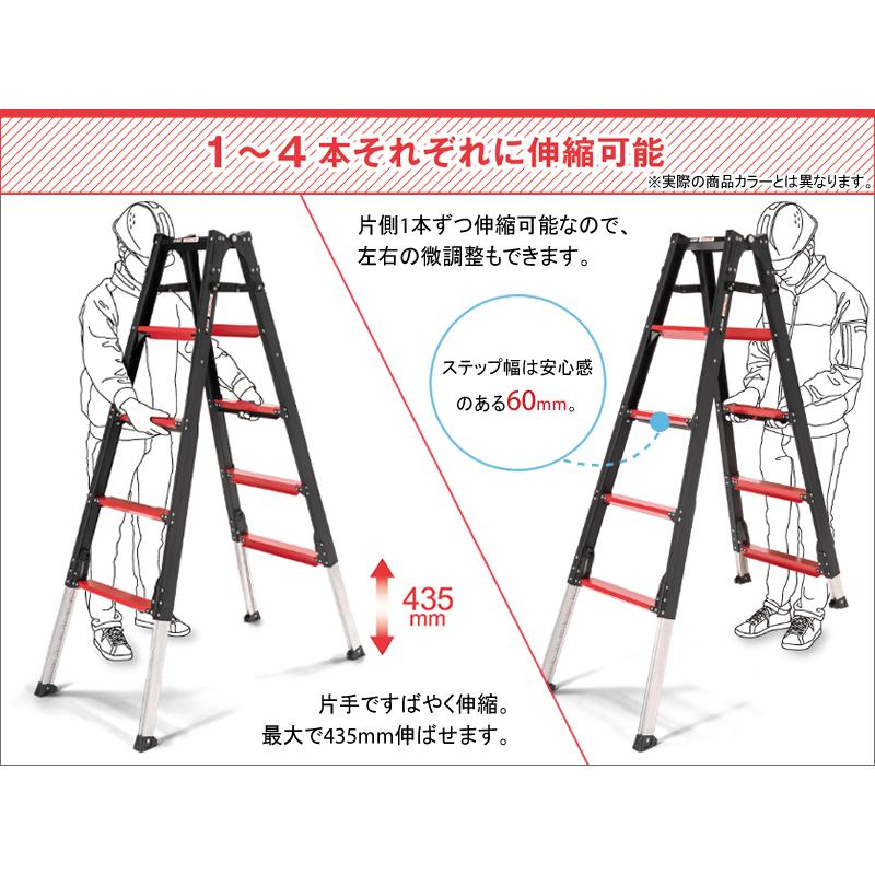 ALINCO 伸縮脚付はしご兼用脚立 約210cm GUS-210 アルインコ ALINCO 伸縮脚付はしご兼用脚立 約210cm GUS-210 アルインコ