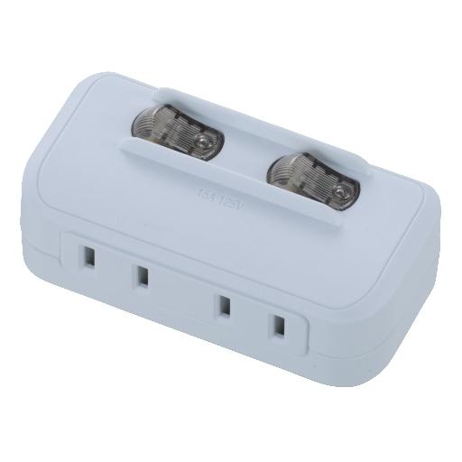 OHM（オーム電機） LED個別スイッチ付き 節電タップ 2個口 (品番)00