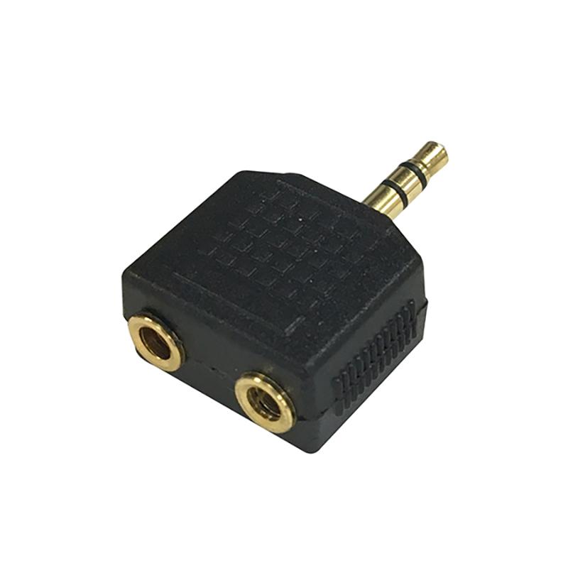 OHM（オーム電機） 2口分岐アダプター φ3.5ステレオミニプラグ-φ3.5