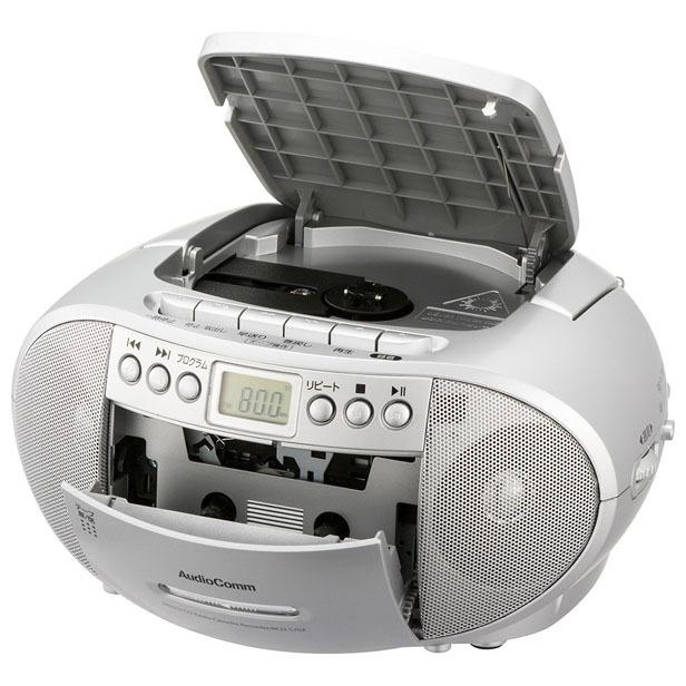 【新品 】AudioComm CDラジオカセットレコーダーRCD-570Z-S OHM オーム電機 AudioComm CDラジオカセットレコーダー シルバー