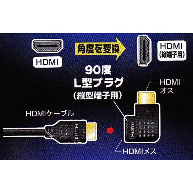 オーム電機 HDMI変換プラグ L型縦型端子用05-0305 VIS-P0305[AVケーブル:HDMIケーブル・プラグ]｜hc7｜02