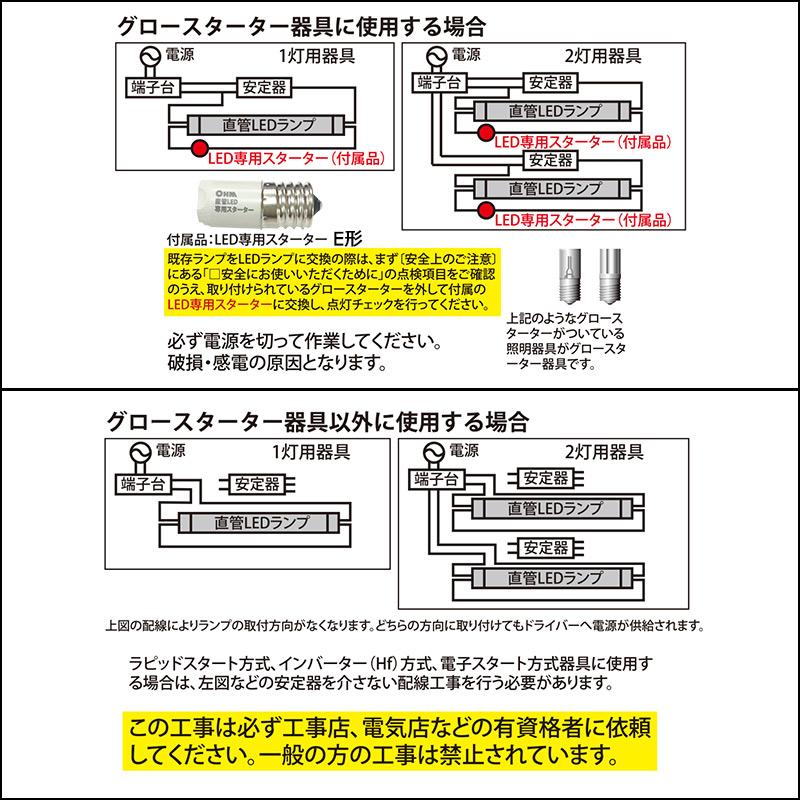 オーム電機 直管LEDランプ 20形相当 G13 昼白色 グロースターター器具専用 [品番]06-3538 LDF20SS・N/10/13-U (直管 led ランプ)｜hc7｜03