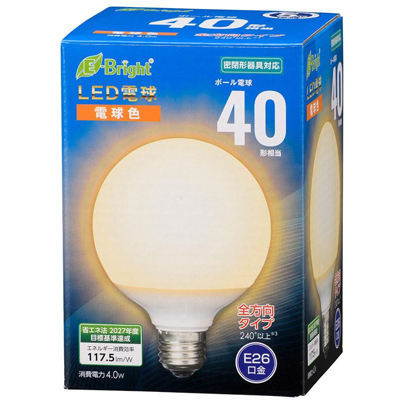 OHM（オーム電機） LED電球 ボール電球形 E26 40形 電球色 全方向06