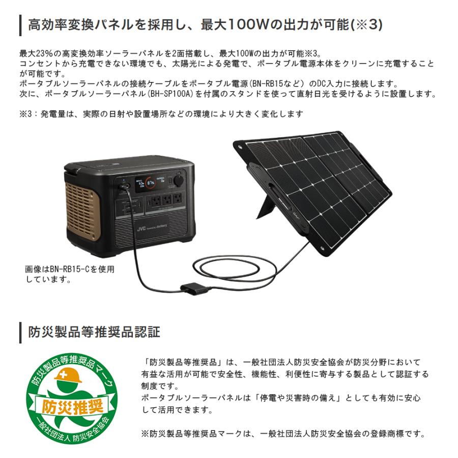 JVC ソーラーパネル BH-SP100-C ポータブル電源Jackery
