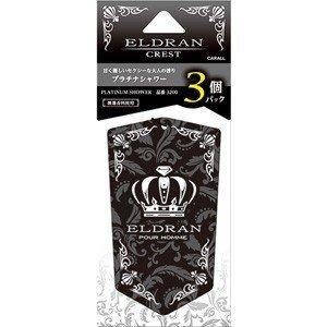 Carall エルデュランクレスト 3個パック 30 Crest Eldran プラチナシャワー 匂い 晴香堂 消臭 消臭剤 芳香剤 車 車用 半額品 Eldran