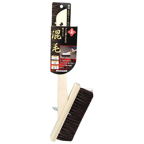 藤原産業 左官ブラシ 赤混毛 1/2チョウ3ギョウエツキ [大工道具 左官鏝