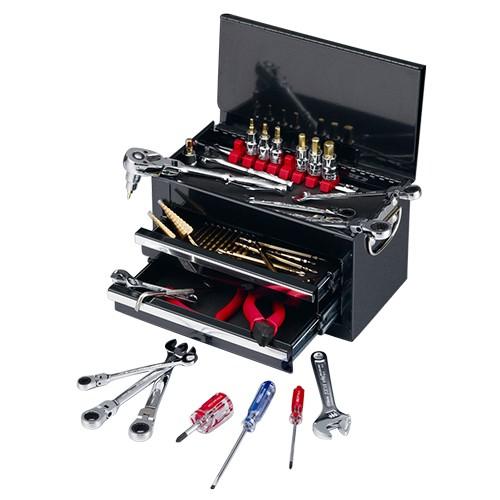 藤原産業 ミニツールチェスト STR1002BK [作業工具 工具箱 スチール製