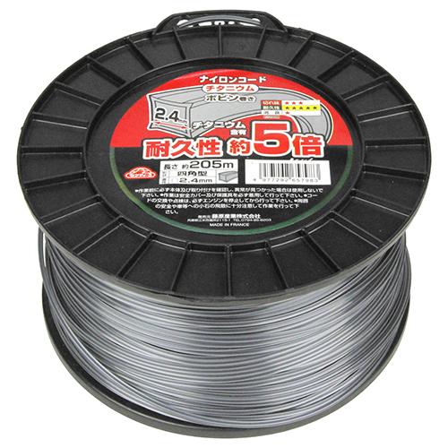 ナカタニさん専用 セフティー3 チタニウムナイロンコード□型 2.4MMX205M 藤原産業