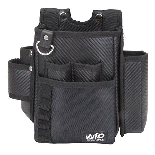SK11 藤原産業 黒 腰袋2段サイドポケット SKC2-5BK [収納用品 自社腰袋