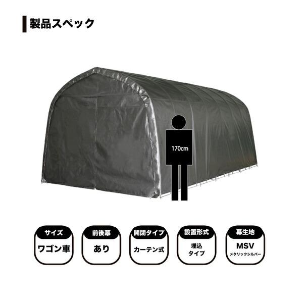 一式 メタリックシルバー 埋め込み式 ワンボックスタイプ用 3256U MSV 南栄工業 [ナンエイ 簡易倉庫 車庫 物置 ガレージ 【グリーン】 防雨 防塵](ポイント利用)