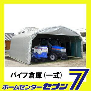 パイプ倉庫 一式 GR-308H 角パイプベース式 前幕カーテン式 GR(グレー） GR308HTSOR 南栄工業 [パイプ車庫 物置 ガレージ 防雨 防塵 gr308h] 爆買_4