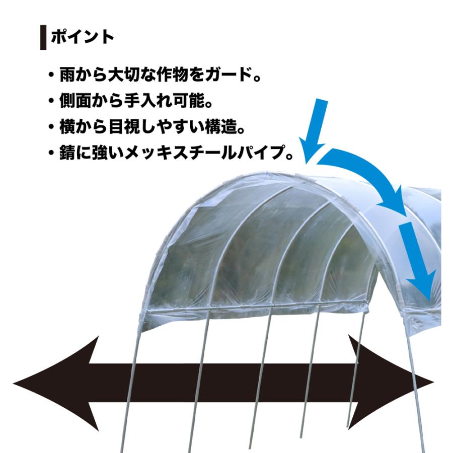 南栄工業 雨よけハウス 2畝用 AM2253型  (園芸用品 ビニールハウス 園芸温室 組立式 ナンエイ)｜hc7｜06