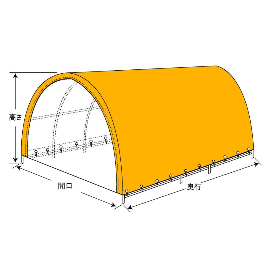 パイプ車庫　天幕　メタリックシルバー　3056U　MSV　南栄工業　B兼用