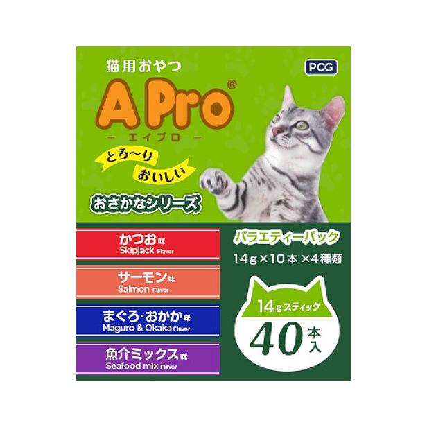 APro 猫用おやつ バラエティパック おさかな 14g×40本入 森光商店