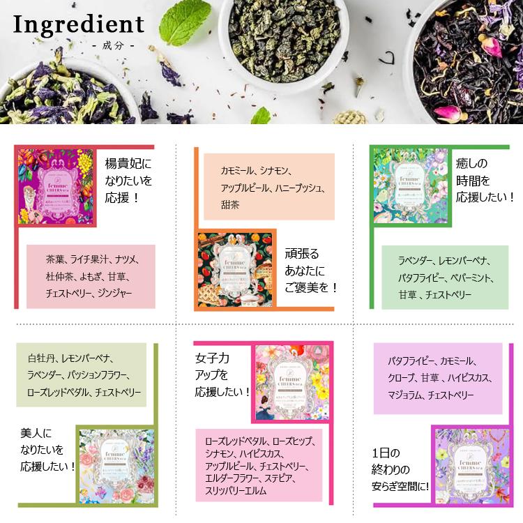 紅茶 女性の毎日に寄り添うTEA フェム チアーズ ティーバッグ 全6種類