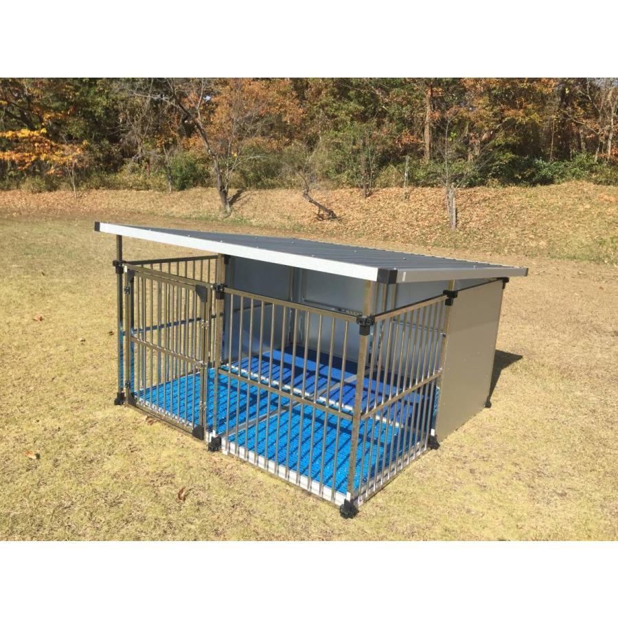 送料無料】ドッグハウス ステンレス製マルチ犬舎 DFS-M2（1坪タイプ 