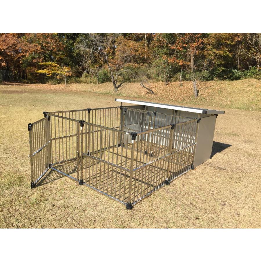 送料無料】ドッグハウス ステンレス製マルチ犬舎 DFS-M1（0.5坪タイプ