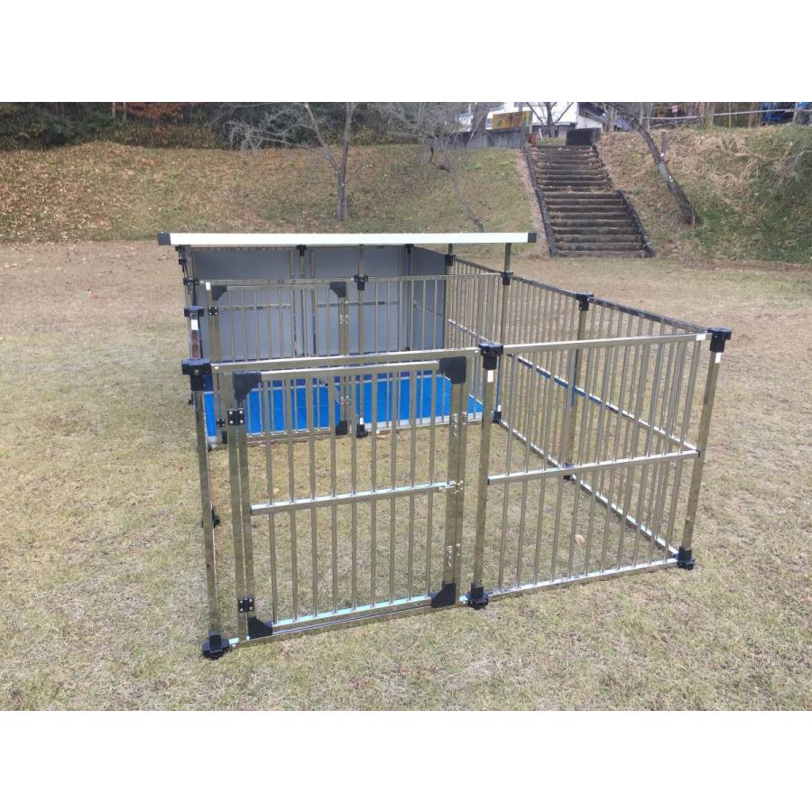 送料無料】ドッグハウス ステンレス製マルチ犬舎 DFS-M2（1坪タイプ 