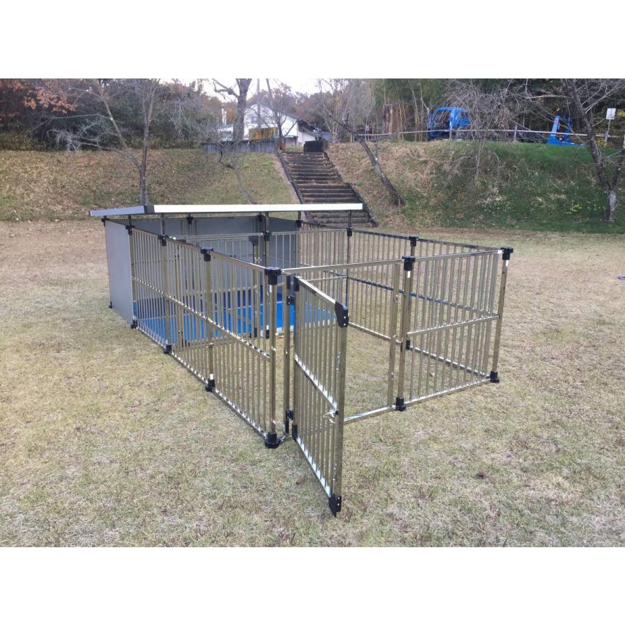 送料無料】ドッグハウス ステンレス製マルチ犬舎 DFS-M2（1坪タイプ