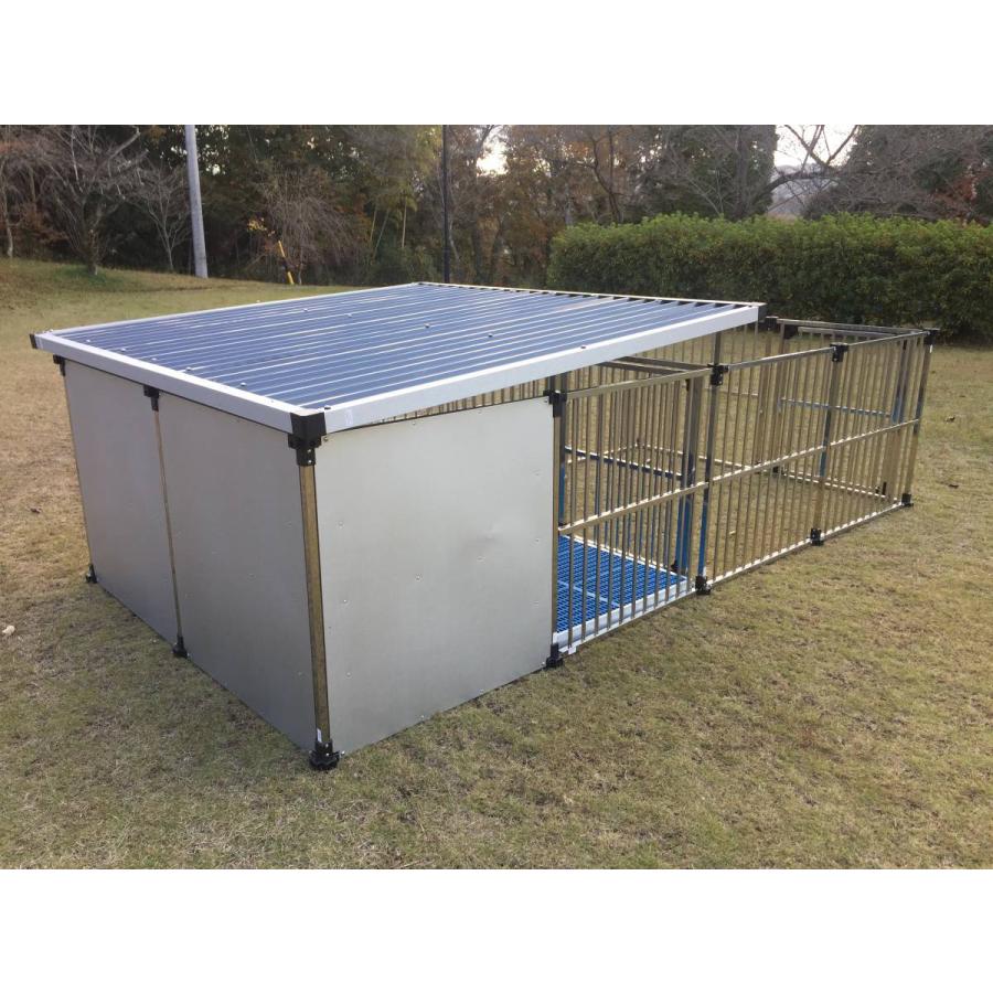 ステンレス製ドッグハウス DFS-M2 （1坪屋外用犬小屋） 大型犬 床無し