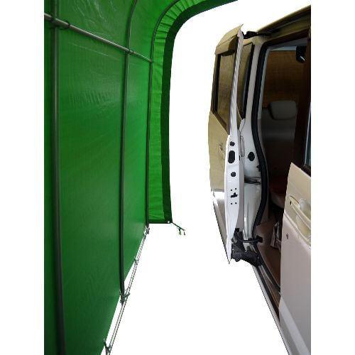 南栄工業 パイプ車庫 2740UMG 軽自動車用（埋め込み式）前後幕なし_5