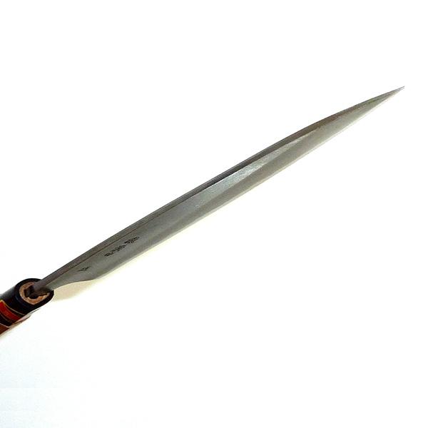 土佐刃物 忠義 磨き柳刃包丁 両刃 青1号鋼 180mm クルミ柄付き 高知県