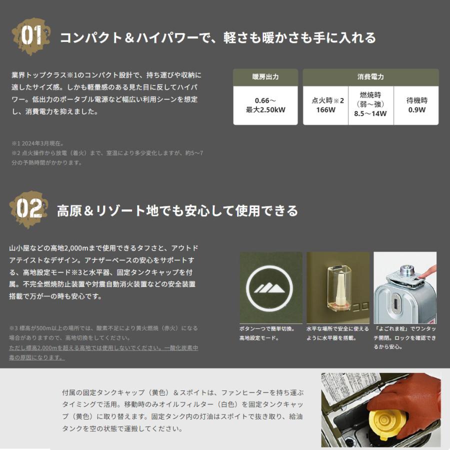 CORONA（コロナ） ポータブル電源対応石油ファンヒーター FH-CP25Y（G