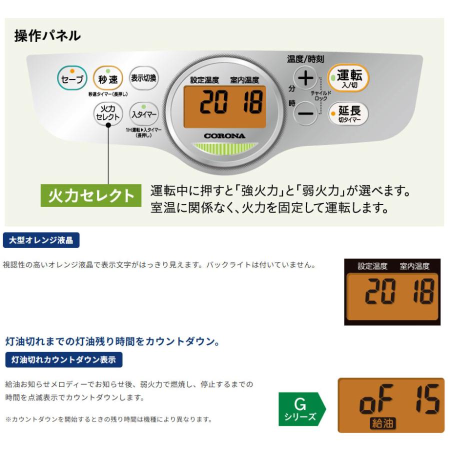 CORONA（コロナ） （2025年モデル）CORONA 石油ファンヒーター G