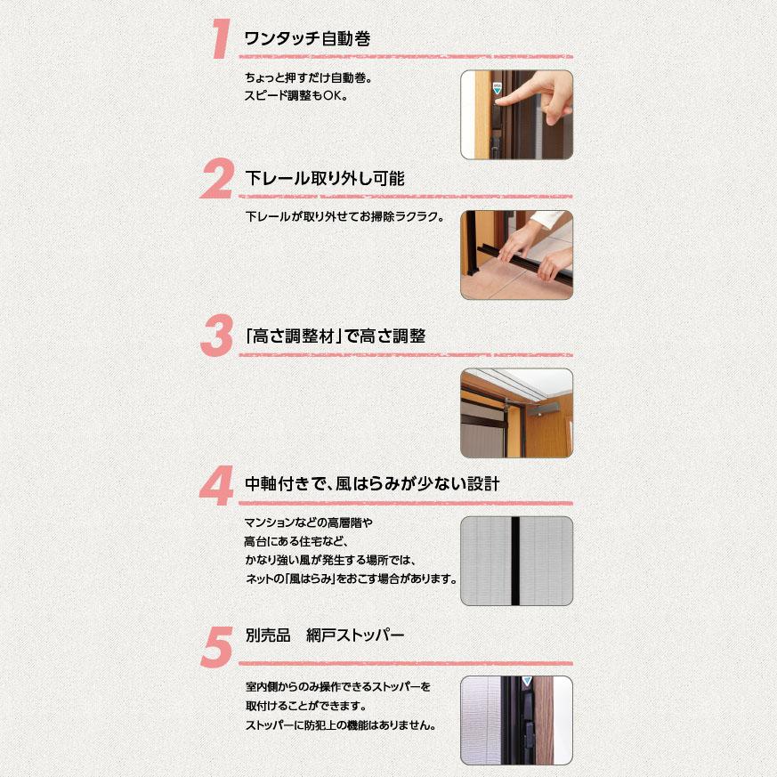 川口技研 ノーカットロータリー網戸ワイドサイズ NCW-22