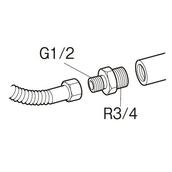 SANEI 三栄水栓 異形ニップル JT201 20×13 : ホームセンター
