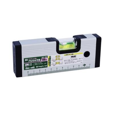 メール便可）新潟精機 アルミ水平器 マグネット無し 150mm ALS-150
