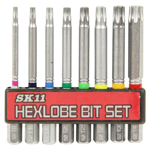 （メール便送料無料）藤原産業 SK11 トルクスネジ用ビットセット 8本組 BS-22N | SK11