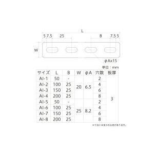 (メール便可)八幡ねじ アルミステー20  150mm AI-3｜hcbrico｜03