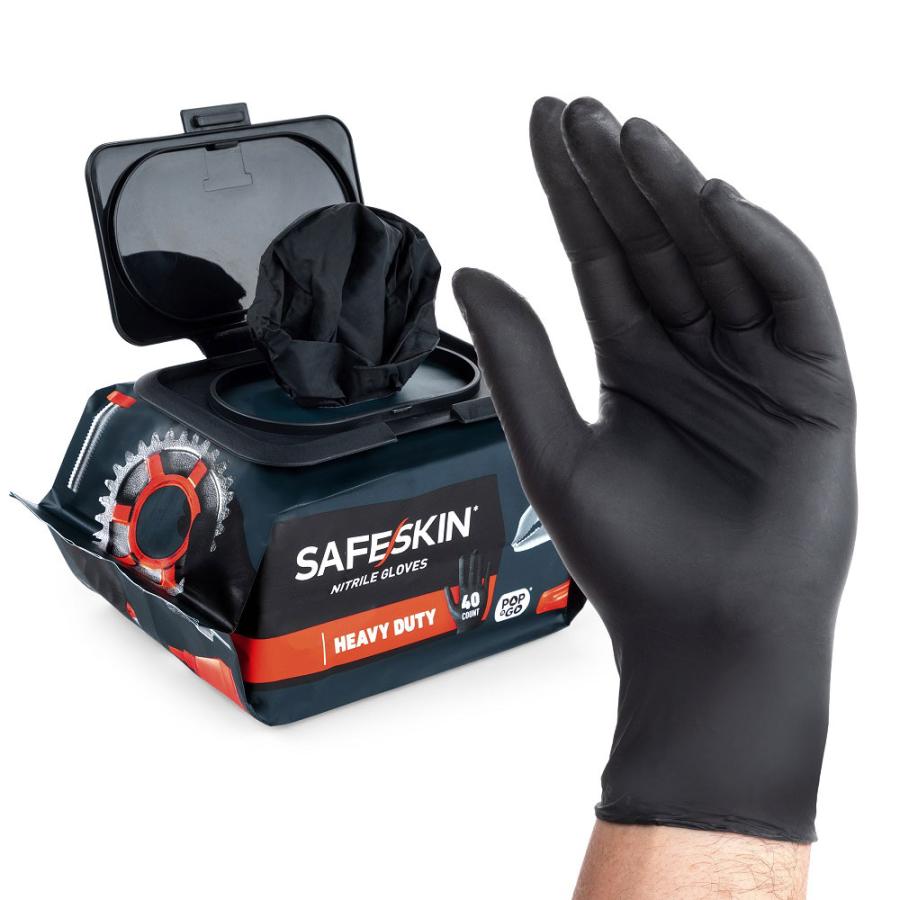 SAFESKIN ニトリルグローブ ヘビーデューティー 重作業向け POP-N-GO