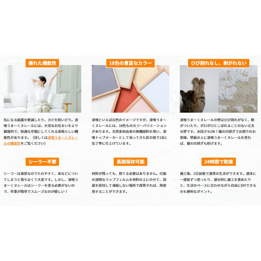 ゆうパケットパフ可）日本プラスター 漆喰 うま〜くヌレール 仕上げ用