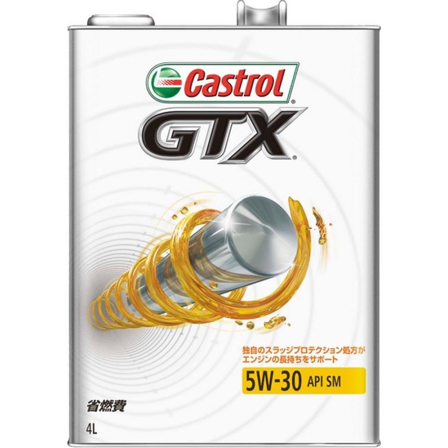 カストロール GTX 5W-30 20L 開封品 残約16.4L Castrol（カストロール） GTX Essential 5W-30 ペール缶 20L ガソリン