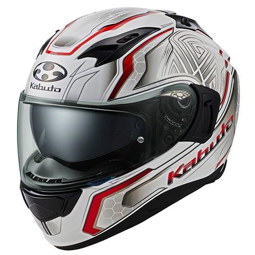 OGK KABUTO オージーケーカブト KAMUI-3 CIRCLE L59-60cm パールホワイトレッド