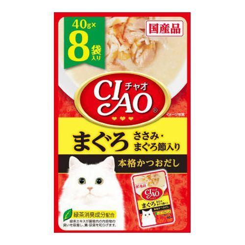 CIAOパウチ 8個パック まぐろ ささみ・まぐろ節入り 猫用フード
